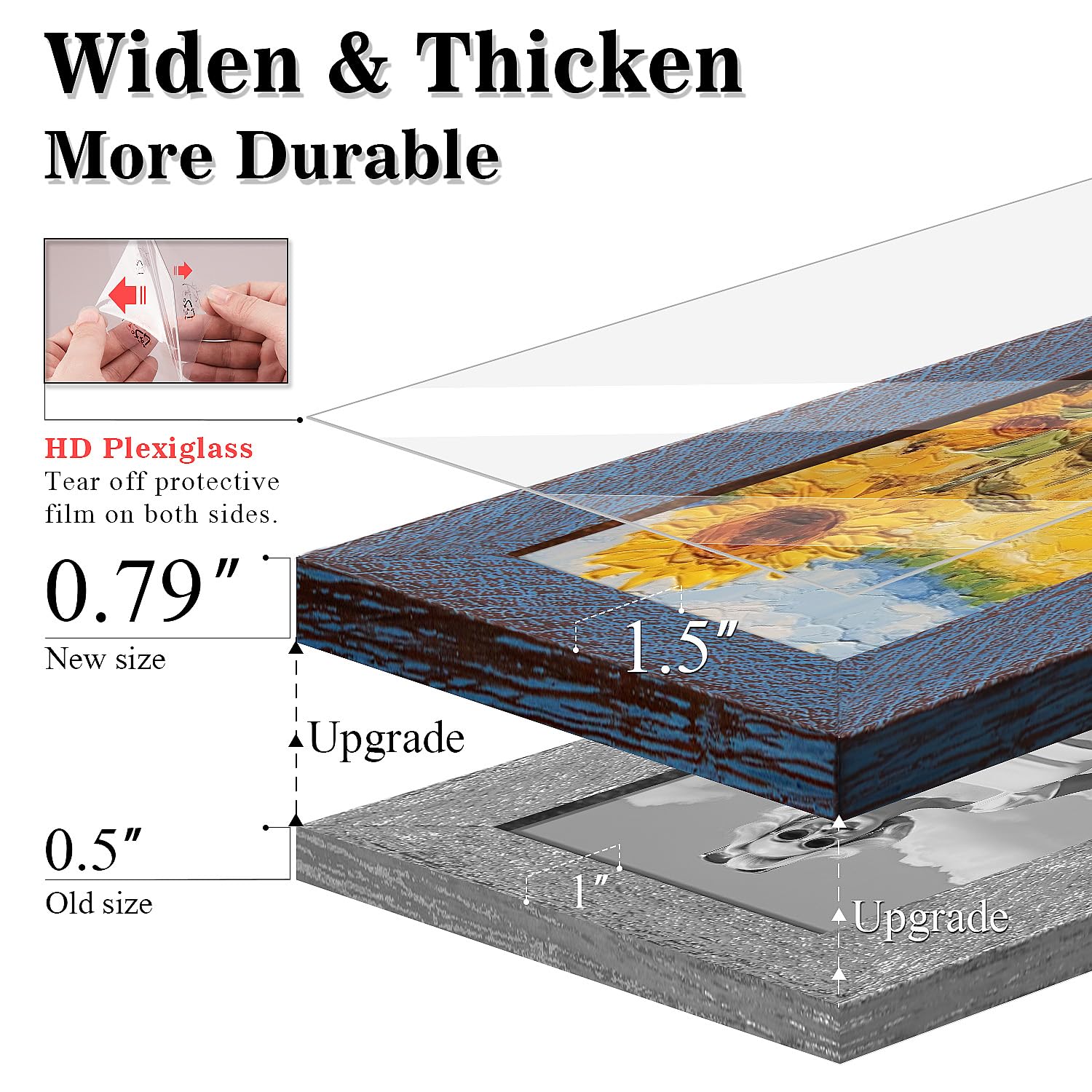 Anozie 11x14 Picture Frame, Vintage Picture Frames 11x14